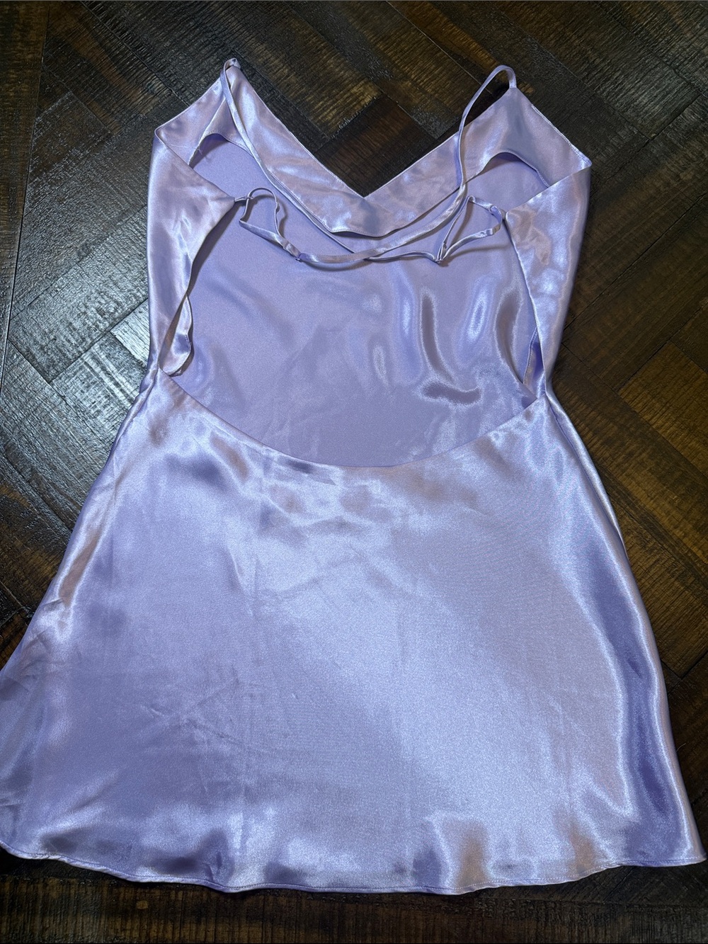 Y2K Victoria’s Secret Lilac Satin Open Back Slip Dress S - Picture 7 of 7